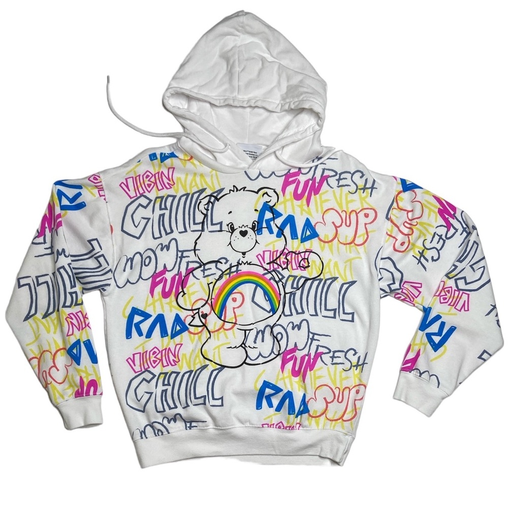 Care Bears Graffiti Hooded Sweatshirt Size Large